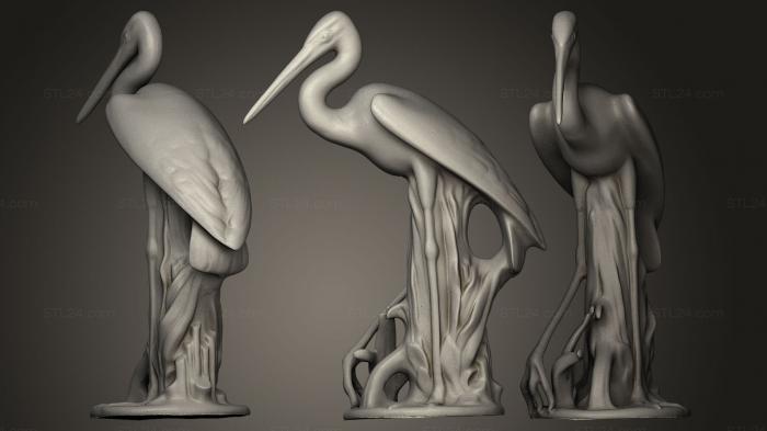 Статуэтки животных (Фарфор Райхер, STKJ_0097) 3D модель для ЧПУ станка
